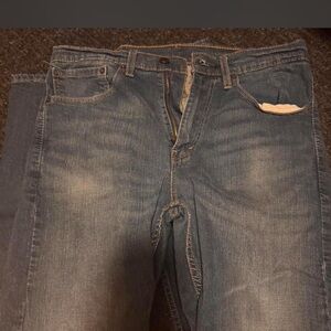 Levi's Straight Leg Denim Jeans in Faded Blue